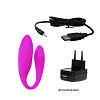 Лиловый вибратор для двоих с дистанционным управлением Baile Chao BI-014240
