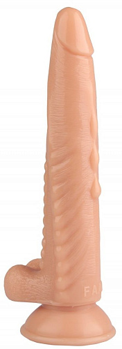 Телесный анальный реалистичный стимулятор на присоске Сумерки богов 1017-42 BX DD (25,5 см)