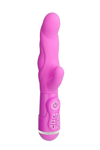 Розовый вибратор с клиторальным стимулятором NMC INSTYLE DUO VIBRATOR 5.5INCH 111694 (14 см)