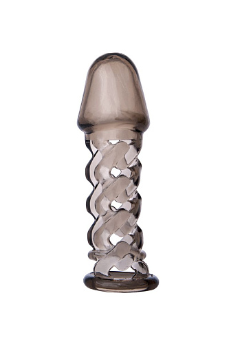 Дымчатая закрытая насадка на пенис ToyFa XLover 748018 (11,5 см)