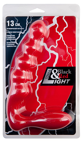 Красный анальный стимулятор в форме буквы L ToyFa 901347-9