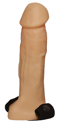 Фаллопротез телесного цвета на чёрной резинке Сумерки богов №5 1005-05 CD DD