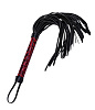 Чёрный флоггер из материала с 3d-эффектом ToyFa 700032 (40 см)