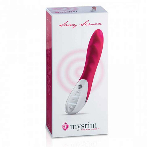 Ярко-розовый вибратор MyStim Sassy Simon 46830 (27 см)