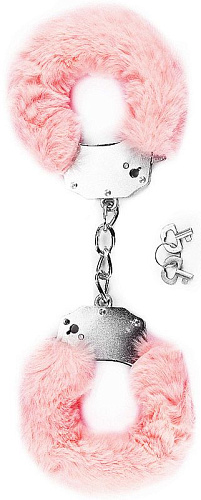 Наручники в нежно-розовой меховой опушке Lovetoy LV1501 pink