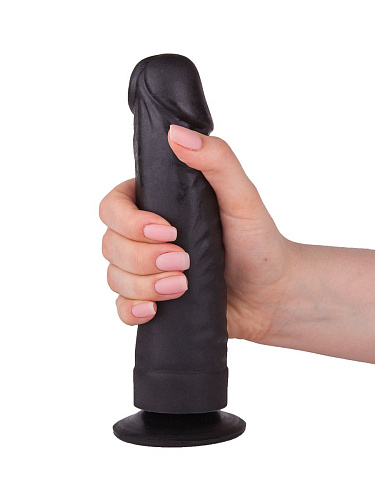 Чёрный фаллоимитатор на подошве-присоске LOVETOY (А-Полимер) 401100 (17,5 см)