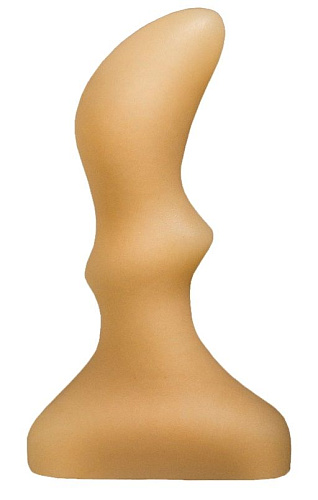 Телесная изогнутая анальная пробка LOVETOY (А-Полимер) 446200 (10 см)