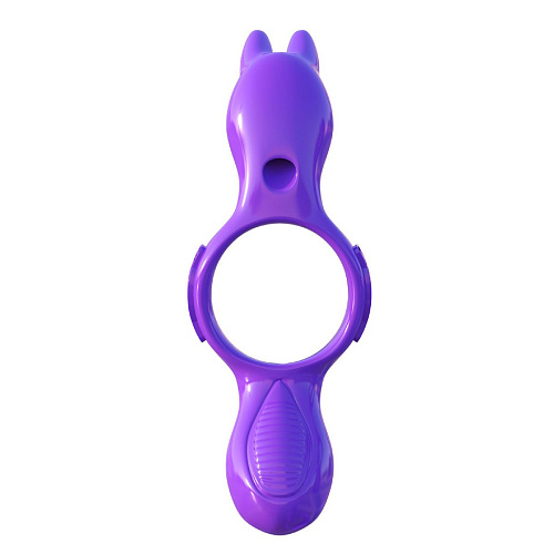 Фиолетовое эрекционное кольцо с вибрацией Pipedream His And Hers Ultimate Rabbit PD5823-12