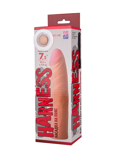 Телесная насадка на Harness с коннектором RED LINE LOVETOY (А-Полимер) 842103 (19,5 см)