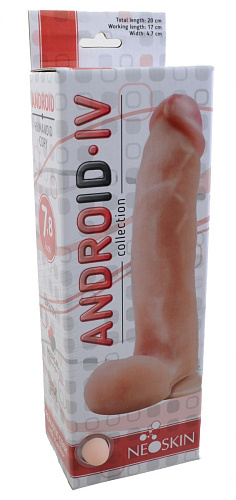 Телесный фаллоимитатор на присоске LOVETOY (А-Полимер) ANDROID Collection-IV 552903 (20 см)