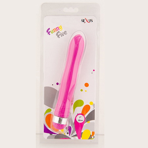 Водонепроницаемый лиловый вибратор Sexus 931007-4 (18 см)