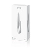 Белый перезаряжаемый вибратор с клиторальным отростком OVO J2 WHITE (23 см)