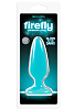 Голубая, светящаяся в темноте анальная пробка NS Novelties Firefly Pleasure Plug Medium NSN-0475-37 (12,7 см)