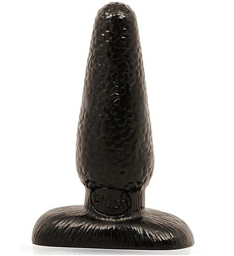 Чёрная анальная пробка с негладкой поверхностью Blush Novelties Jet The Plug BL-18805 (12,7 см)