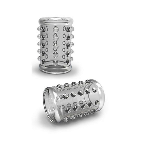 Прозрачная насадка на пенис с шишечками Blush Novelties STAY HARD COCK SLEEVE 02 CLEAR BL-00202