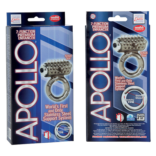 Дымчатое виброкольцо California Exotic Novelties Apollo 7-Function Premium Enhancers SE-1387-10-3