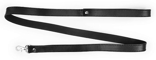 Чёрный гладкий поводок для ошейника с карабином Bior toys NTB-80619