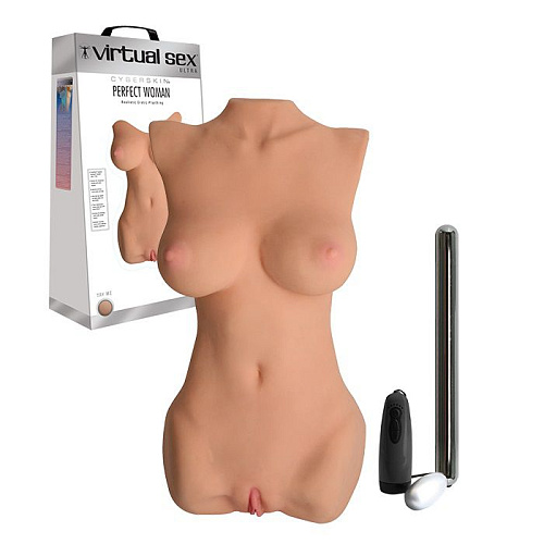 Реалистичный слепок тела в телесном цвете Topco Sales CyberSkin Virtual Sex Ultra Perfect Woman Realistic Erotic Plaything 1070093
