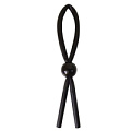 Чёрное силиконовое эрекционное кольцо-лассо Bior toys SEM-55006