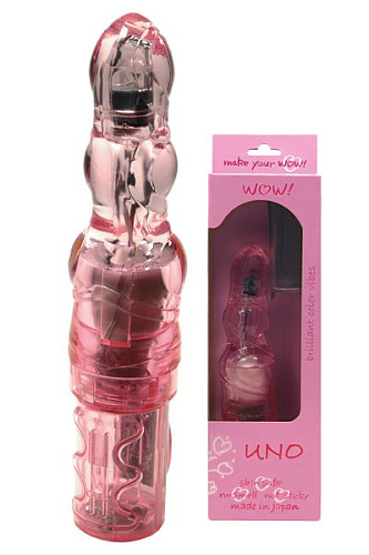 Розовый вибратор-ротатор в форме ёлочки Tonga 210069 (17 см)