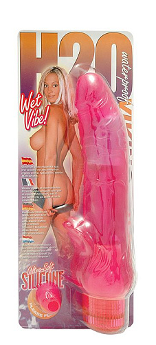 Вибромассажёр розового цвета из силикона с усиками для стимуляции клитора Seven Creations 2K793PR ACHBCD GP (20,3 см)