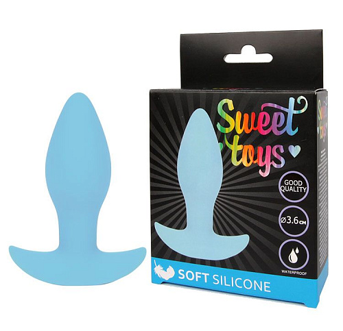 Голубая анальная втулка Bior toys Sweet Toys ST-40177-12 (8,5 см)