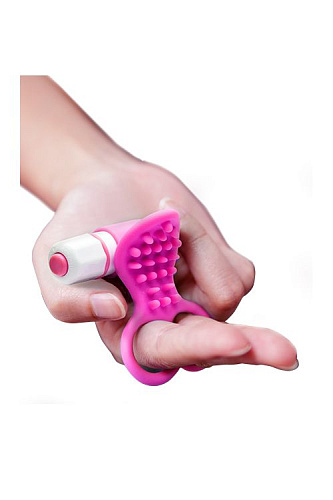 Розовый вибростимулятор с петлями для пальцев Dream Toys SEE YOU FINGERING PINK 21085