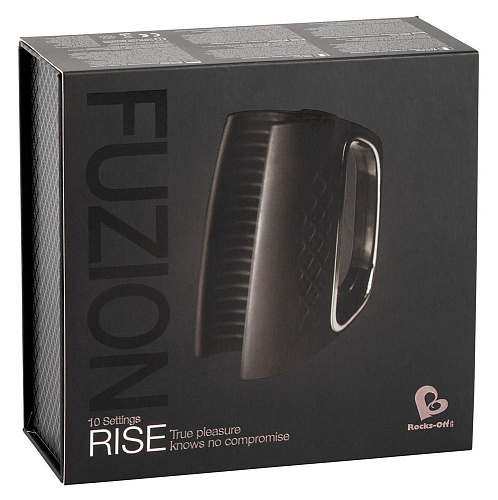 Чёрный мастурбатор с вибрацией Rocks-Off Rise E24123