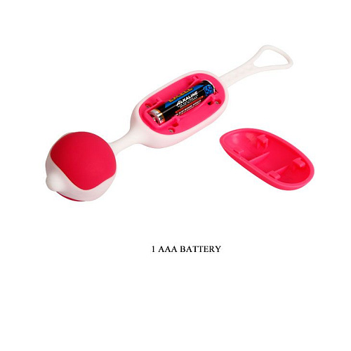 Розовые вагинальные шарики с вибрацией из силикона Baile BI-014269