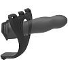 Чёрный полый вибрострапон Doc Johnson Body Extensions BE Aroused 801-06-BX (17,78 см)