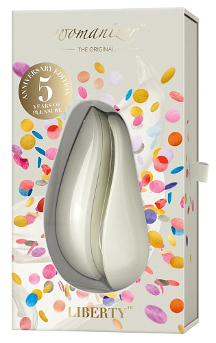 Кремовый бесконтактный клиторальный стимулятор Womanizer Liberty 0596795