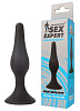 Чёрная анальная пробка Bior toys SEM-5504Sex Expert (9,5 см)