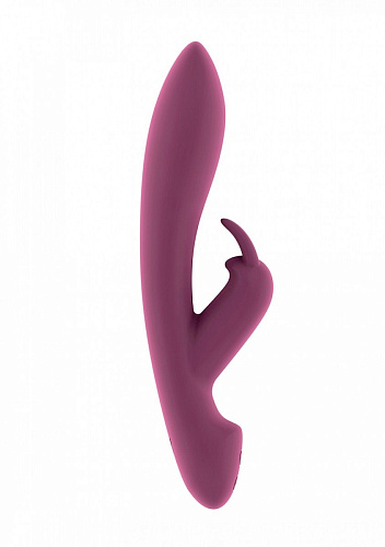 Розовый вибратор с клиторальным отростком Shots Media BV Mila JIL006PNK (22 см)