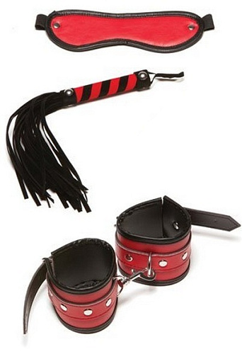 Набор для БДСМ-игр X-Play Red Passion из 3 предметов Allure Lingerie 2023