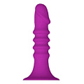 Фиолетовый анальный стимулятор Dream Toys RIBBED PLUG 21443 (13,5 см)