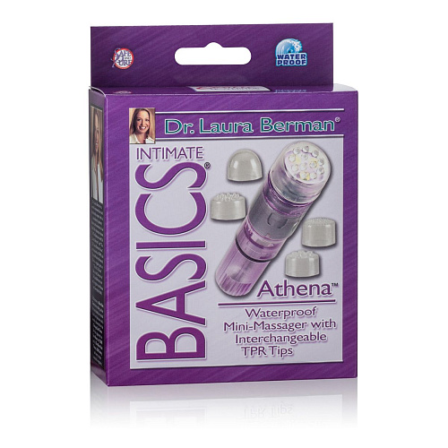 Фиолетовый стимулятор с белыми насадками California Exotic Novelties Athena SE-9730-14-3 (10 см)