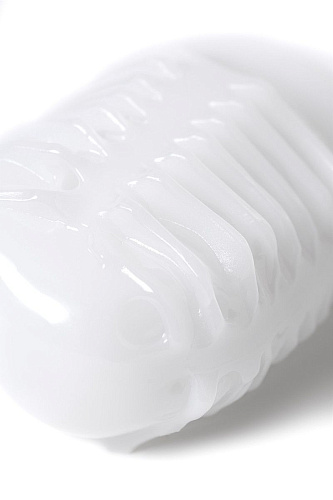 Компактный мастурбатор белого цвета MyStim MasturbaTIN Ribbed Ricky 46297