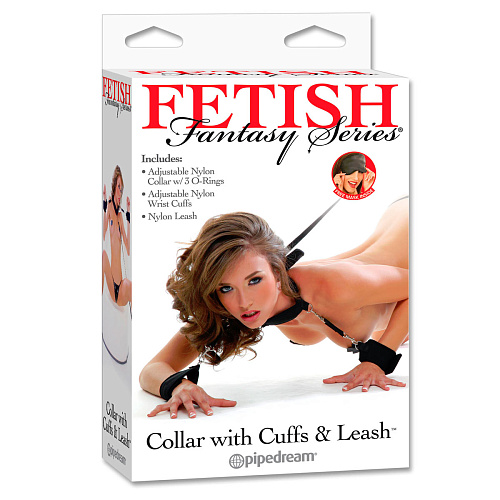Набор для бондажа Collar with Cuffs and Leash Pipedream PD3742-23
