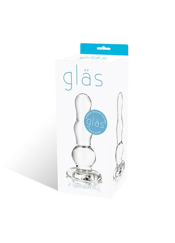 Анальный стимулятор-ёлочка из прозрачного стекла Glas GLAS-140 (9 см)