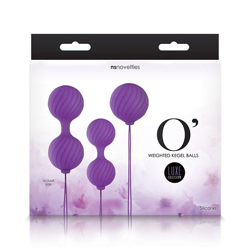 Набор фиолетовых вагинальных шариков NS Novelties Luxe O Weighted Kegel Balls NSN-0208-25