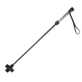Чёрный стек с металлической рукоятью и крестообразным наконечником Sitabella 4032-1 (70 см)