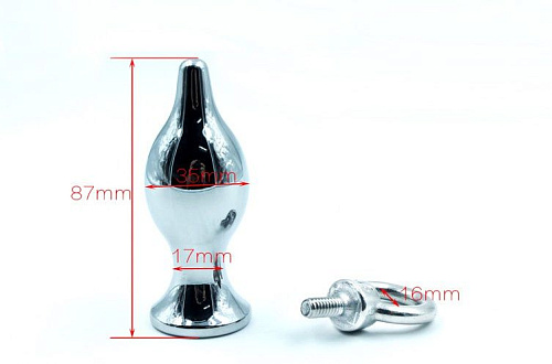 Серебристая анальная пробка со съёмным кольцом 4sexdreaM 47421-1