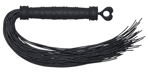 Чёрная силиконовая многохвостая плётка Orion Peitsche Silikon 2491567 1001 (50 см)