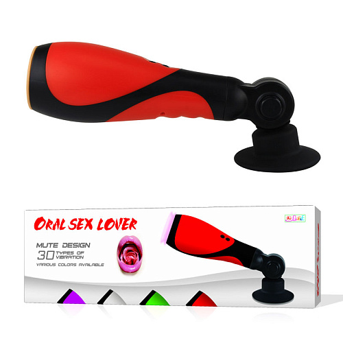 Чёрно-крансый мастурбатор с вибрацией Baile BM-00900T33-0102S