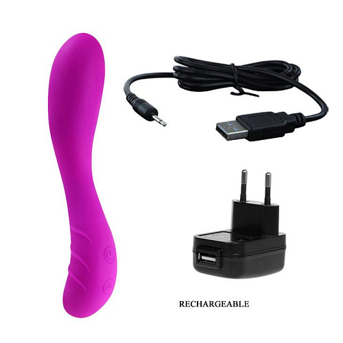 Лиловый перезаряжаемый хай-тек вибратор Baile Spirit BI-014168 (21 см)