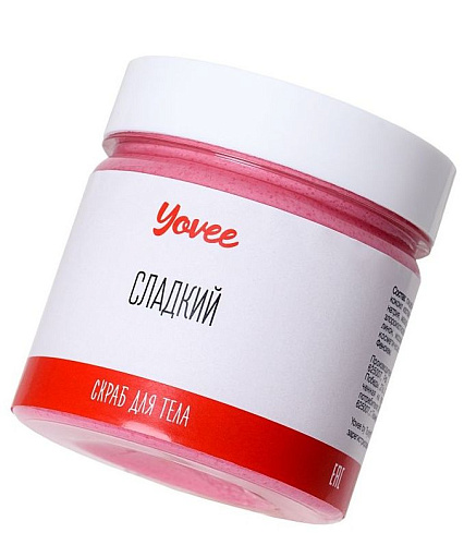 Скраб для тела ToyFa «Сладкий» с ароматом клубничного йогурта 722308