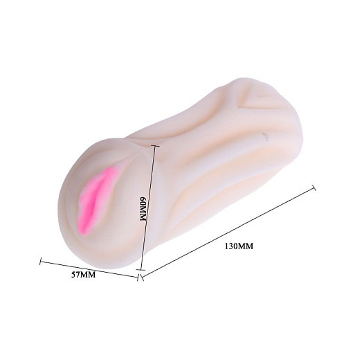 Вибрирующий тугой мастурбатор телесного цвета Baile BM-009157