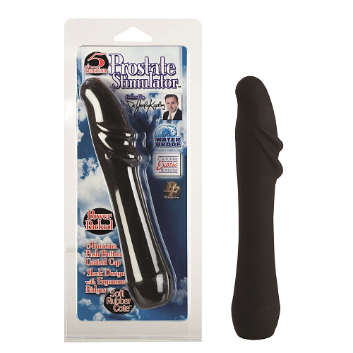 Чёрный стимулятор простаты California Exotic Novelties Dr. Joel Kaplan 5 Function Prostate Stimulator SE-5644-03-2 (17 см)