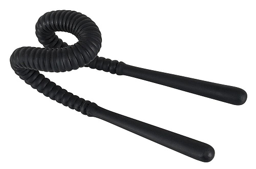 Чёрный женский анальный стимулятор с зажимом на половые губы Orion 0515361