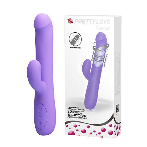 Сиреневый вибратор-ротатор Baile Truman BW-069004-1 (23,8 см)